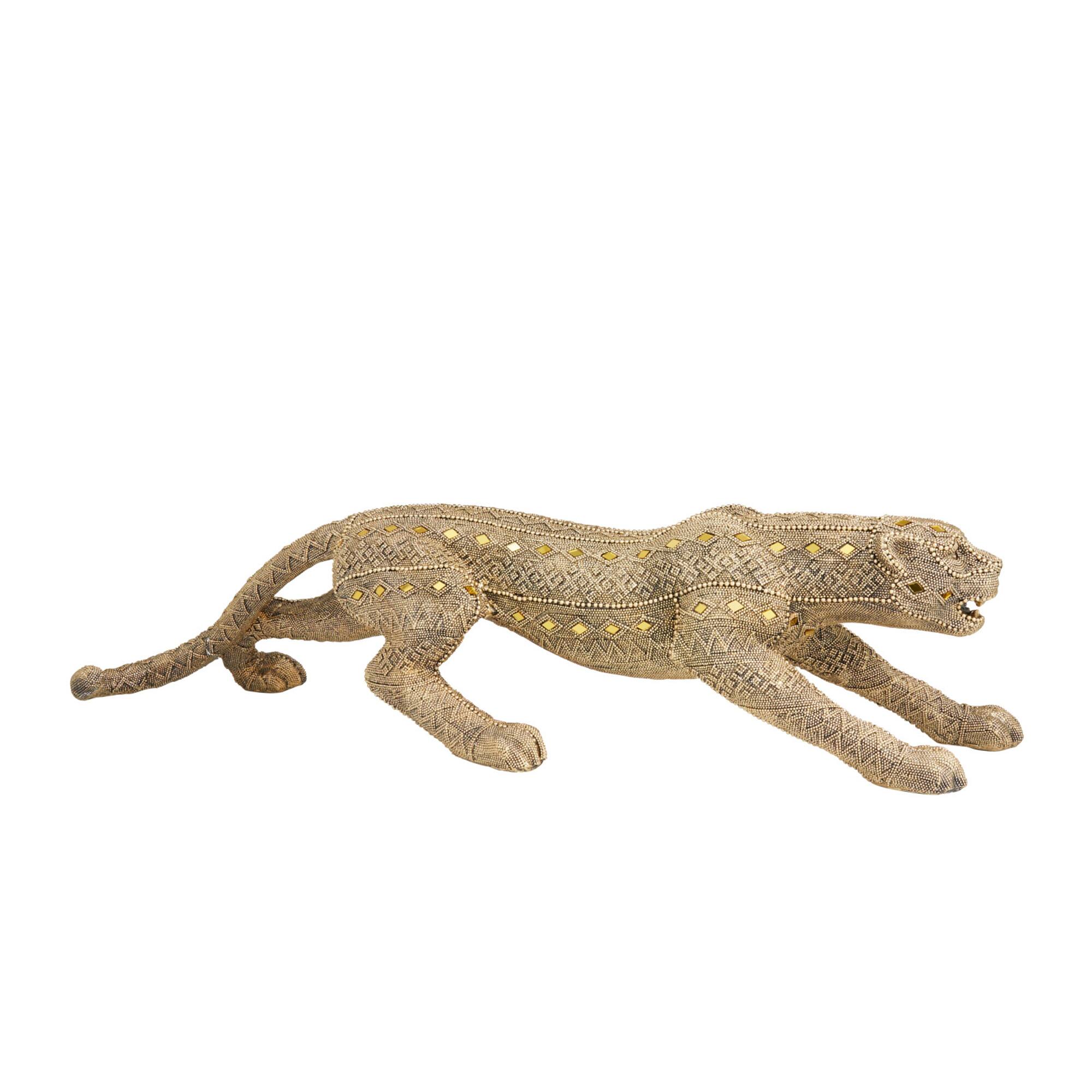 33" Gold Glam Leopard Sculpture